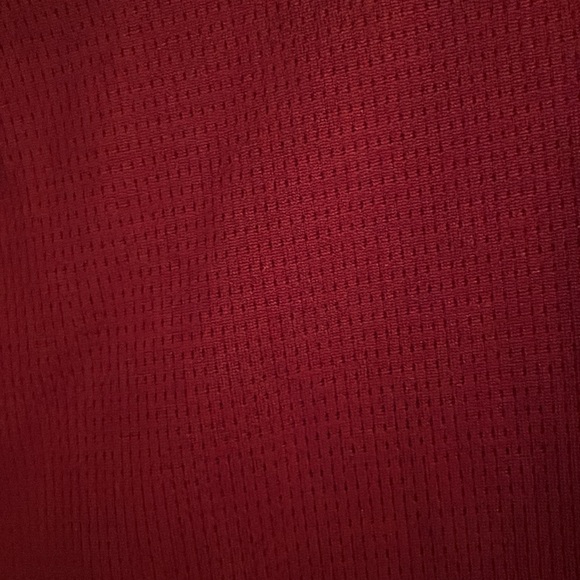 Maroon Long Sleeve Athletic Shirt, 100% Polyester - Picture 3 of 5